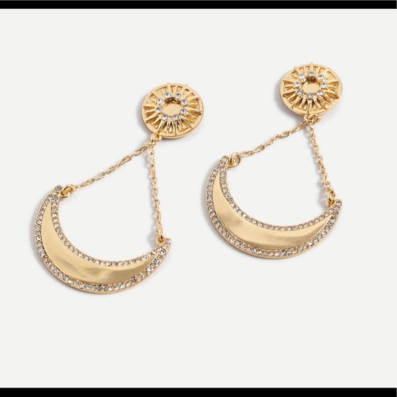 J. Crew Jewelry - J.Crew-Crescent Moon 🌙 drop earrings-new